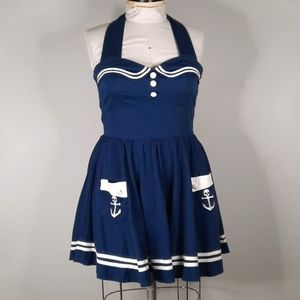 Retro rockabilly sailor dress